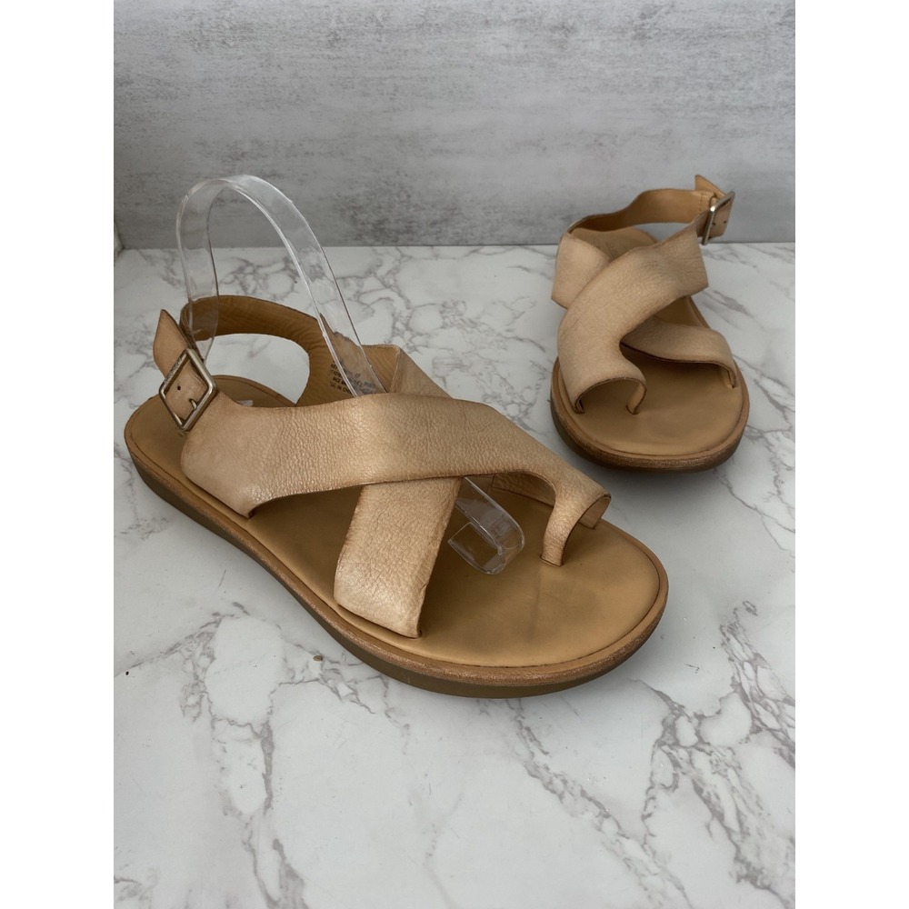 Kork-Ease Canoe Slingback Sandals Women Sz 11M Weathered Leather Granola Flat